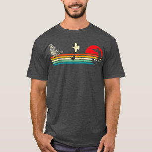 Jagd Ruffed Grouse Vogel Retro Sonnenuntergang coo T-Shirt
