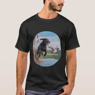 Jagd Schwarzer Labrador Labrador Hunde Jagd Enten. T-Shirt