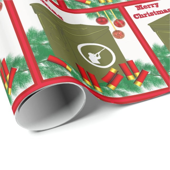 Jagd Shooting Sports Ammo Box Muscheln Weihnachten Geschenkpapier (Rolleneckpunkt)