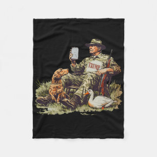 Jagd Trump Camouflage Lustige Entenjagdsaison Fleecedecke
