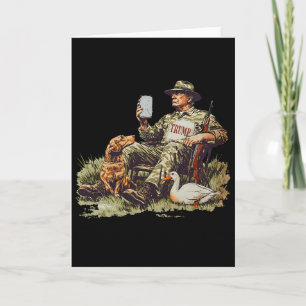 Jagd Trump Camouflage Lustige Entenjagdsaison Karte
