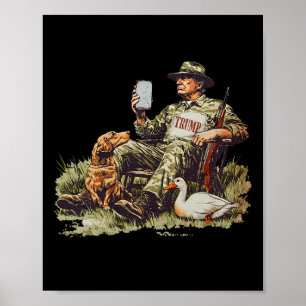 Jagd Trump Tarnung Lustige Entenjagdsaison Poster