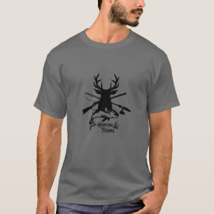 Jagd und Fischerei - im Freien Jagd auf sonnige T-Shirt