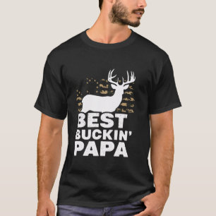 Jagd Vater Deer Buck USA Flag Best Buckin Vater T-Shirt