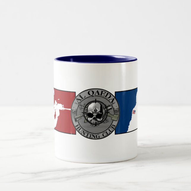 Jagd-Verein-Ungläubig-Tasse Zweifarbige Tasse (Mittel)