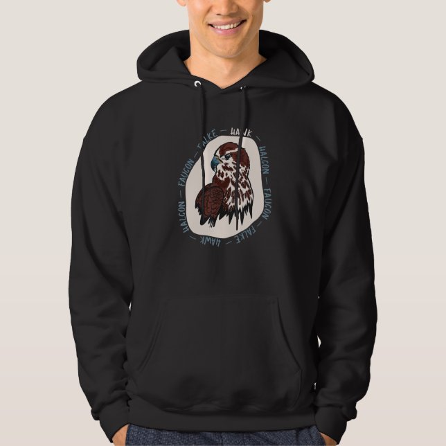 Jagd Vögel und Raubfische Haucon Faucon Falke Hawk Hoodie (Vorderseite)