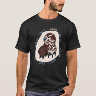 Jagd Vögel und Raubfische Haucon Faucon Falke Hawk T-Shirt