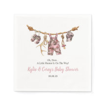 Jagd Wäscheleine Pink Camouflage Mädchen Babyparty