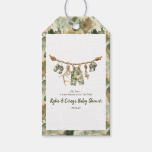 Jagd Wäscheleine Tarndruck Jungen Babyparty Geschenkanhänger