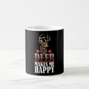 Jagddesign Hirsch macht mich glücklich lustig Kaffeetasse
