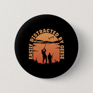 Jagdenten, die von Gänsejägern abgelenkt wurden Button