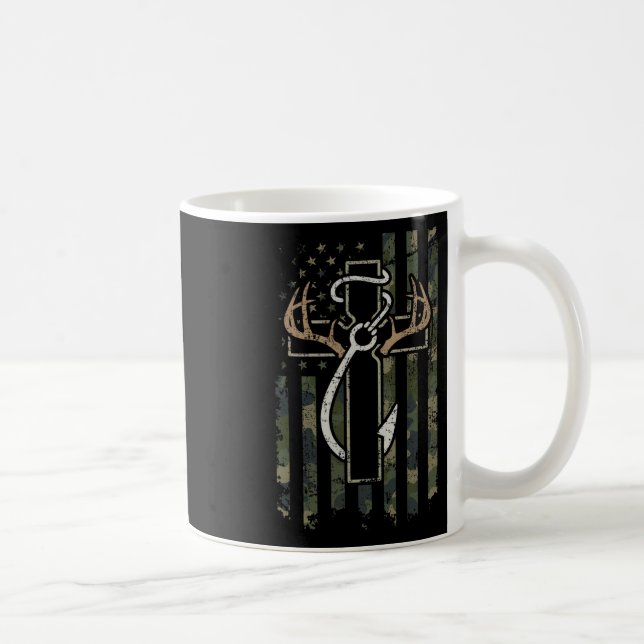 Jagdfait - Christlicher Jäger Fischer Kaffeetasse (Rechts)