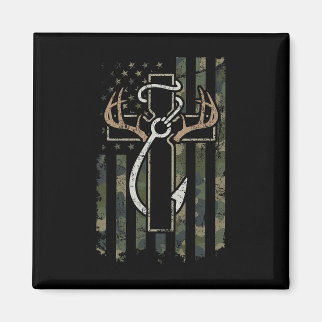 Jagdfait - Christlicher Jäger Fischer Magnet (Vorne)