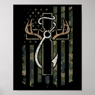 Jagdfait - Christlicher Jäger Fischer Poster