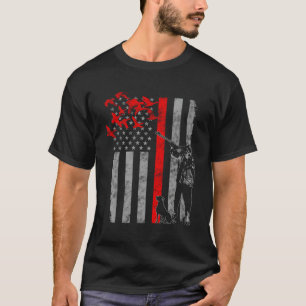 Jagdflagge der dünnen Roten Linie T-Shirt