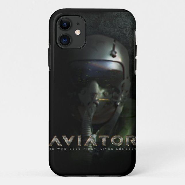 Jagdflieger Hud Sturzhelm Case-Mate iPhone Hülle (Rückseite)