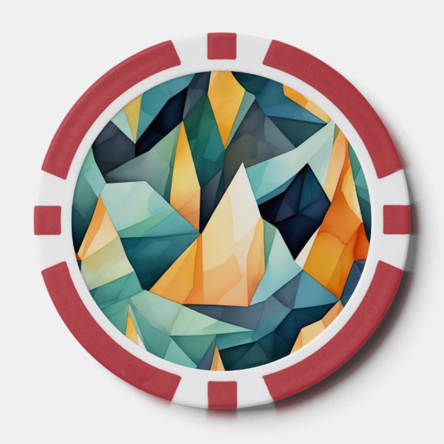 Jagdformen Abstrakt Pokerchips (Vorderseite)