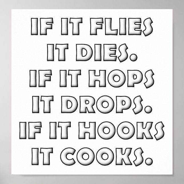 Jagdgedicht Funny Junting Poster (Vorne)