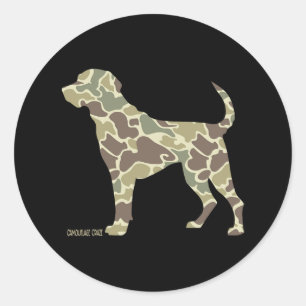 Jagdhund Camouflage Camouflage Hund Labrador Jagd  Runder Aufkleber
