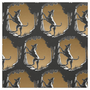 Jagdhund-Kunst-Gewebe-Gewebe-Jagd-Hundemuster Stoff