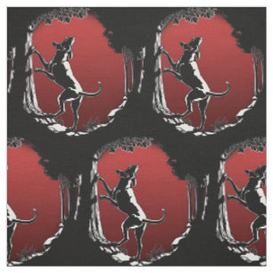 Jagdhund-Kunst-Gewebe-Gewebe-Jagd-Hundemuster Stoff