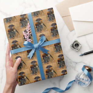 Jagdhund mit Fasan Wildvogeljagd Sport Geschenkpapier