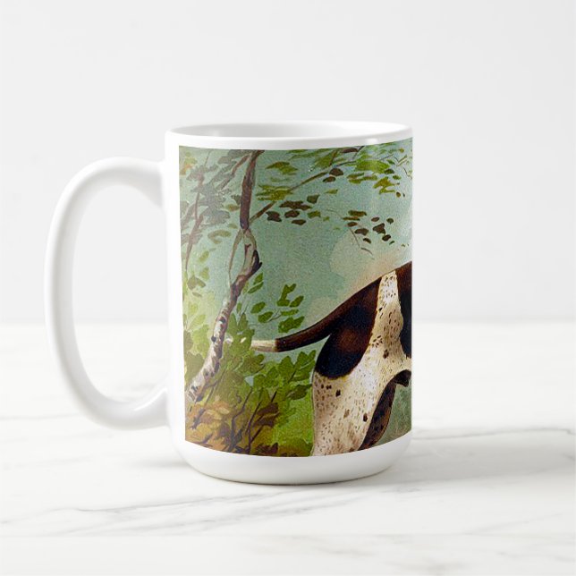 Jagdhund mit Vogel im Maul Kaffeetasse (Links)