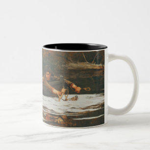 Jagdhund und Jäger, 1892 (Öl auf Leinwand) Zweifarbige Tasse