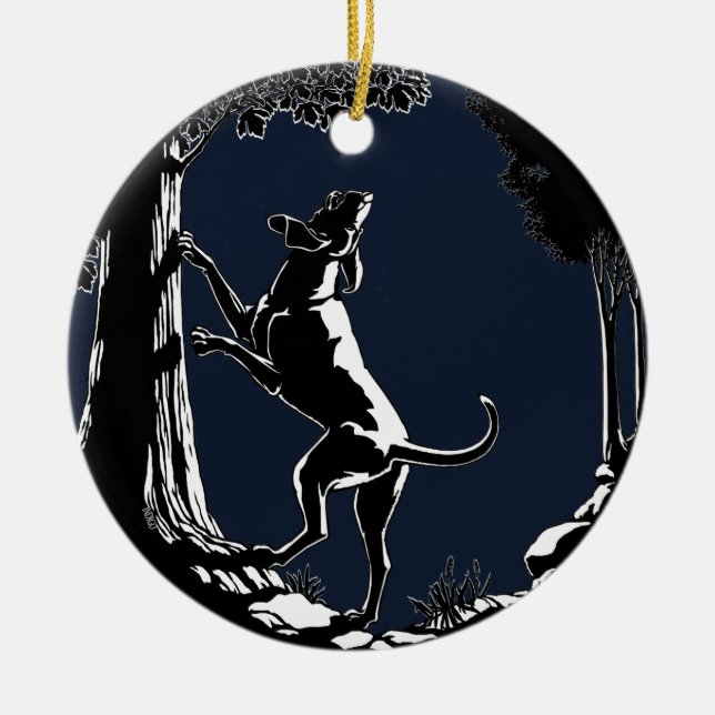 Jagdhund-Verzierungs-Jagd-Hundekunst-Dekoration Keramik Ornament (Vorne)