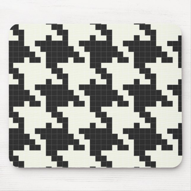 Jagdhund-Zahn Pixel-Strukturiert Mousepad (Vorne)