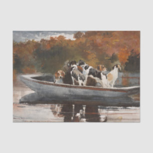 Jagdhunde im Boot von Winslow Homer Seidenpapier