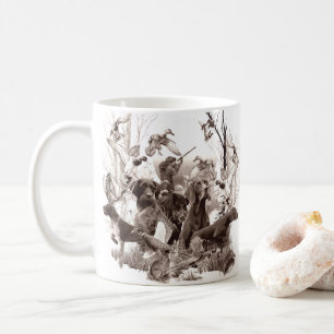 Jagdhunde , Jagdhunde, Jagdsaison T - Shirt Hinter Kaffeetasse