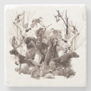 Jagdhunde, Rüden, Jagdsaison Steinuntersetzer