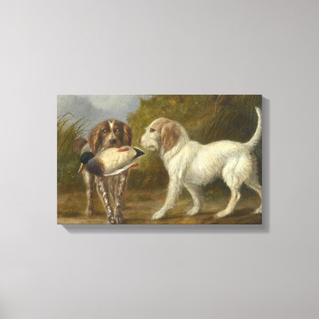 Jagdhunde (von Carlo Ademollo) Leinwanddruck (Vorderseite)
