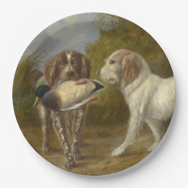Jagdhunde (von Carlo Ademollo) Pappteller (Vorderseite)