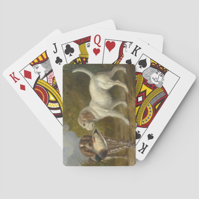 Jagdhunde (von Carlo Ademollo) Spielkarten (Rückseite)
