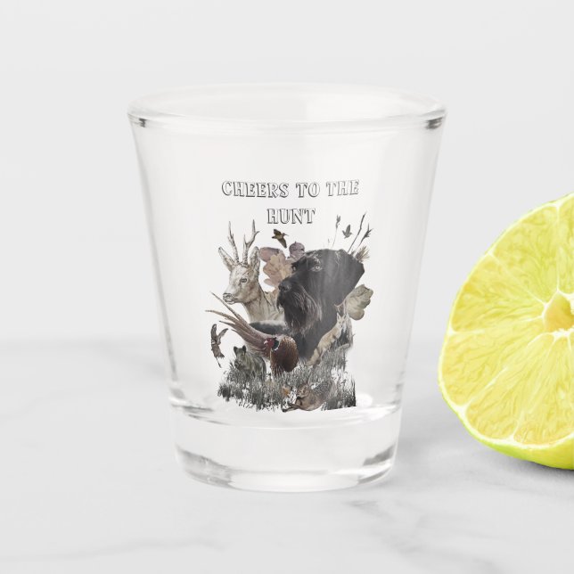 Jagdleben Schnapsglas (Vorderseite)