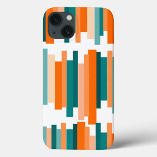 Jagdlinien - Aquamarin und Orange Case-Mate iPhone Hülle