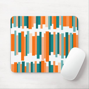 Jagdlinien - Aquamarin und Orange Mousepad