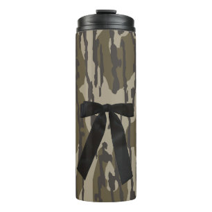 Jagdmädchen Bottom Lands Camo Schwarz Schleifenban Thermosbecher