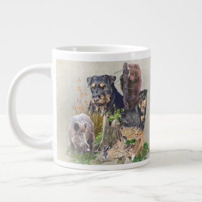 Jagdschrecker Apache / Renbrad. Aufkleber Tasse (Links)