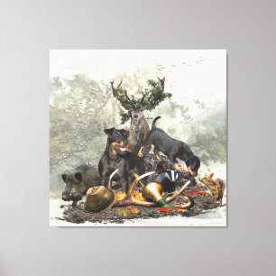 Jagdschrecker, Deutscher Jagdterrier Leinwanddruck