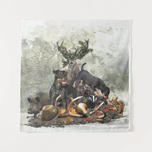 Jagdschrecker, Deutscher Jagdterrier Wandteppich (Vorderseite)