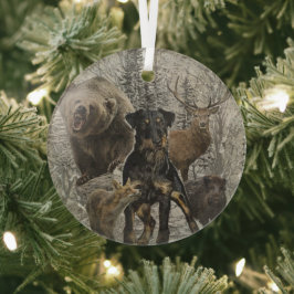 Jagdschrecker, Liebes Tier / Renbrad Paperweight P Ornament Aus Glas