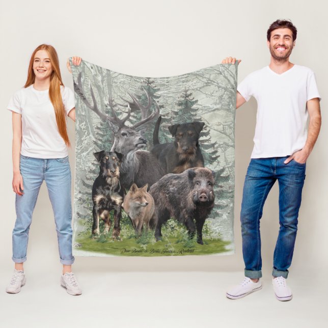 Jagdschrecker Sticker Outdoor Kissen Fleecedecke (Beispiel)