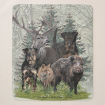 Jagdschrecker Sticker Outdoor Pillow Fleece Blanke