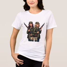 Jagdschwestern: Starke Jagdjagd Ehefrauen mit Shot Tri-Blend Shirt