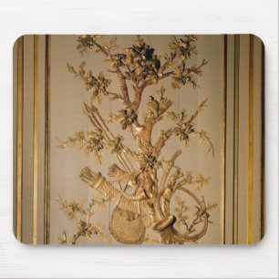 Jagdszene, hölzerner Panelling von Esszimmer Mousepad