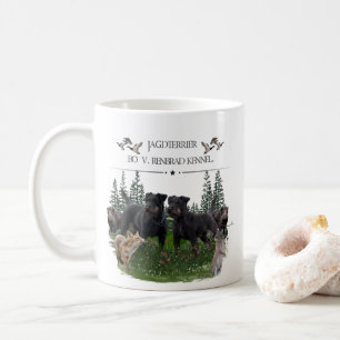 Jagdterer Bo gegen Renbrad Kennel. HP Laptop-Aufkl Kaffeetasse