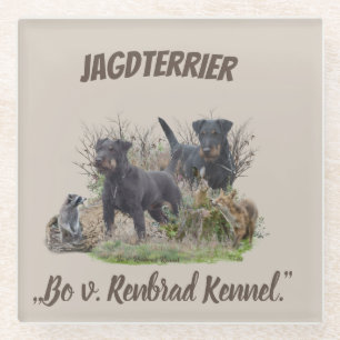 Jagdterer , Bo gegen Renbrad Kennel.'' Sticker Pap Glasuntersetzer